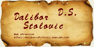Dalibor Stolović vizit kartica